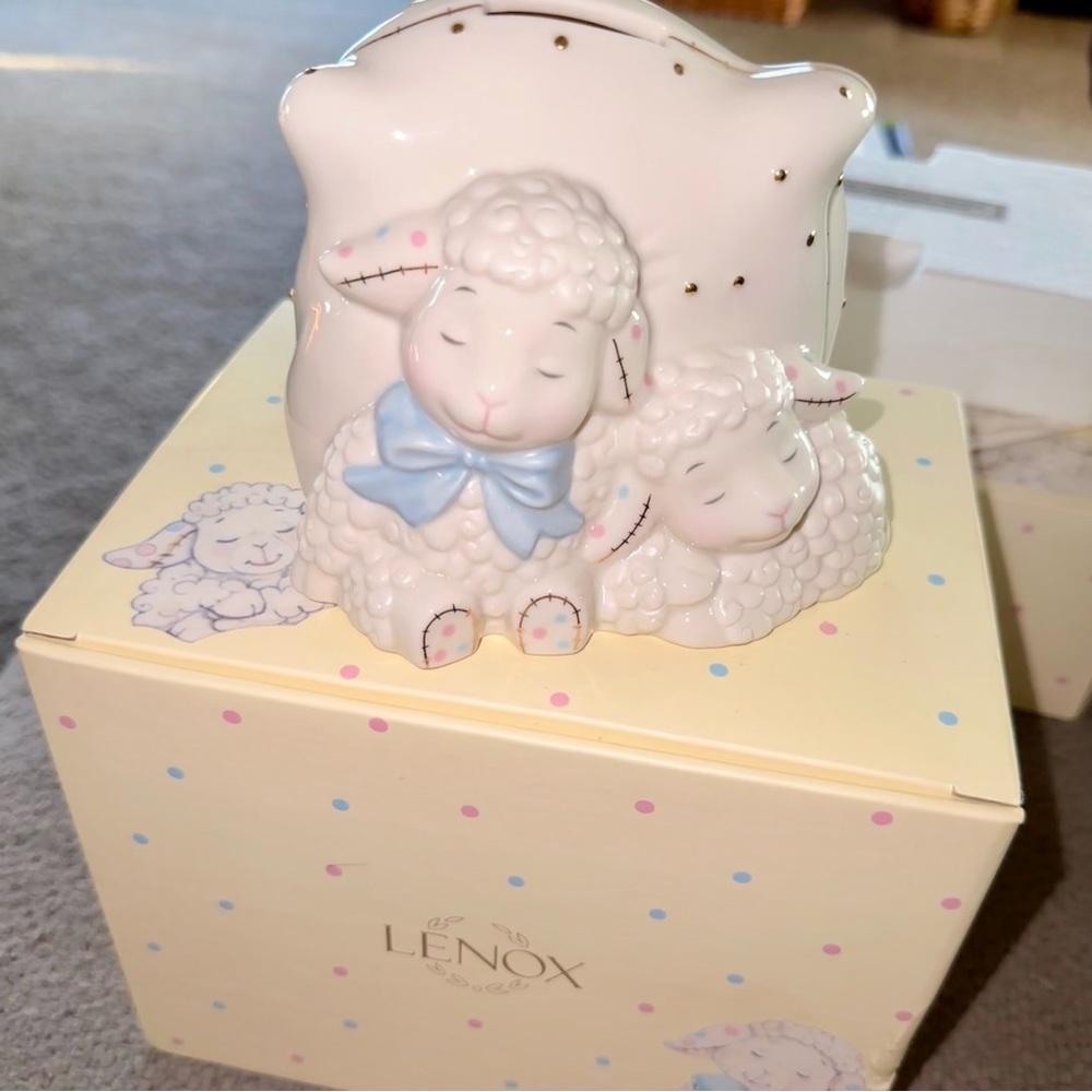 Lenox Lazy Lambs piggy bank